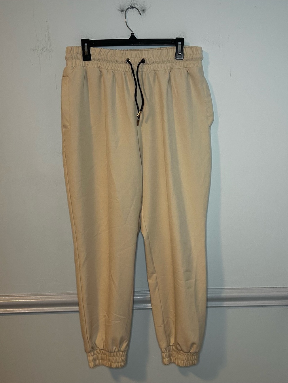 Zara Beige Pull-On Jogger Pants with Pockets Size XL Women’s